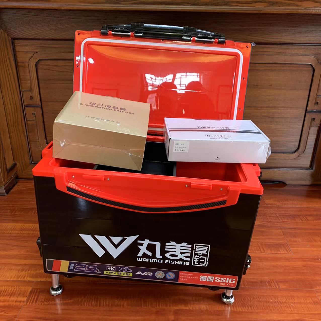 Package 8 (back belt + box + decoy + three sets) - Black red